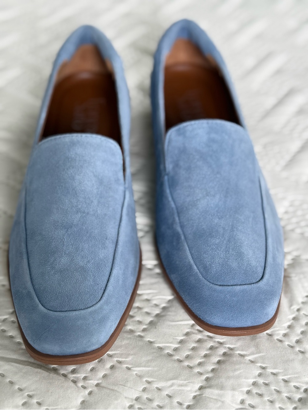Franco Sarto Suede Loafers in Light Blue